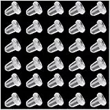 Silikon Ohrring Stopper Ohrringverschlüsse ohrring stecker verschluss aus Transparent für Damen, zum Basteln(200 Stück,Größe 4 * 4 mm)