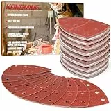 KONGMING Schleifpapier Dreieckschleifer klett 11 Loch 100 Stück Körnung 40 60 80 100 120 180 240 320 400 600 Schleifblätter fur Detailschleifer