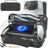 daydayup 14-in-1-Zubehörset kompatibel mit Playstation Portal Remote Player, Tragetasche und Kleiderbügelhalter mit 2 Displayschutzfolien und 4 Daumengriffen, Zubehörpaket für PS Portal