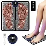 OSDUE EMS Fußmassagegerät, EMS Fussmassagegerät, Elektrisches USB, für die Durchblutung Muskelschmerzen Linderung mit 8 Modi & 19 Einstellbare Frequenzen