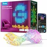 Govee Curtain Lights, 520 RGBIC LEDs Lichterkette, DIY Lichtmuster, Smart LED Vorhang 86+ Modi, IP65 Wasserfest, kompatibel mit Alexa für Zimmer, Party Deko 2m x 1,5m (H x W)