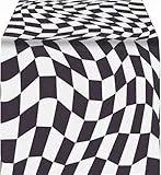 Talking Tables | 120 x 180 schwarz-weiße Alice im Wunderland-Tischdecke aus Papier | Einweg-Tischdecke, zu Hause recycelbar, Zubehör für die Teeparty des verrückten Hutmachers, Onederland-Geburtstage