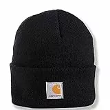 Carhartt Strickmütze für Jungen und Kinder, Caviar Black (Jugendliche), 6-14 Years