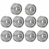 sourcing map 10 Stück 7mmx3mmx3mm Lagerstahl Mikro Tiefe Rillen Kugellager Silber de