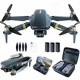 Drohne mit 4K HD-Kamera für Anfänger, Klappbar 3 Batterien 84+ Min. Flug, Reichweite 800m, Motor ohne Balais F89-DE-260326-1