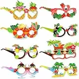 Sommerfest Fotorequisiten 8er Lustige Party Brillen Foto Booth Props Requisiten Maskerade Masken Kostüm Dekoration für Erwachsene Karneval Fasching Ball Geburtstag Hawaiian Tropische Party