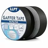 LLPT Panzertape | Schwarzes Hochleistungs-Gaffing-Klebeband | Matt nicht reflektierend leicht abreißbar rückstandsfrei | für Kabelfotografie (PGT532P2BK) | 2 Packungen | 50 mm x 32 m