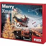 Flex Adventskalender 2024 inkl. 4V Stabschraubendreher, Laser-Entfernungsmesser und 31-Bit-Box - Weihnachtskalender, Werkzeugset, Werkzeugkalender 533102