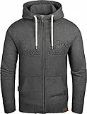 Grin&Bear Herren Kapuzenpullover mit geprägtem Logo in anthrazit, XL, GEC017