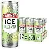 Smirnoff Ice Green Apple (12 x 250ml Dosen) | Premium Vodka Mixgetränk | Ready to Drink mit Apfel-Geschmack | 10% Vol. Alkohol | Ideal für Party & Festival