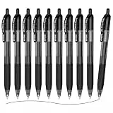 EYEYE Gelschreiber mit einziehbarer schwarzer Tinte, 10 Stück, schnell trocknend, 0,5 mm feine Spitze, Premium-Gelschreiber, nachfüllbar, für Büro, Schule