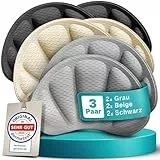 EDELFELD [Das Original] - Unsichtbare Fersenpolster gegen Rutschen & Blasen [3 Paar] -DERMATEST SEHR GUT- Atmungsaktiver Fersenschutz - Schuheinlagen für zu große Schuhe - Hautfreundliche Fersenkissen