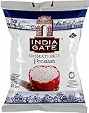 INDIA GATE Premium Basmati Reis – Feiner, aromatischer Langkornreis aus Indien, feines Langkorn (1 x 10 kg)