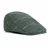 besbomig Schiebermütze Barret Flat Cap Schirmmütze für Herren Damen, Gatsby Newsboy Cap Baskenmützen Golfermütze, Frühling Herbst Winter, 55-59cm