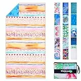 Winthome Strandtuch Wendbar, Strand Handtücher Groß 180x90cm, Mikrofaser Schnelltrocknend Leicht, Badetuch Strandtuch Sandfrei, für Damen Herren Reise Urlaub Schwimmen Sauna Yoga (1 Pack)