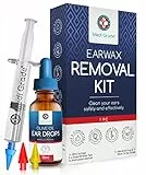 Medi Grade Ohrenreiniger - Set mit Olivenöl-Spray und 3 x Sanften Quad-Stream Spitzen - Wiederverwendbare Ohrenschmalz Entferner–Ohr Reinigung von Zuhause aus - Ohrenschmalz Entfernen und Besser Hören