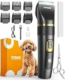 oneisall Leise Hundeschermaschine Upgrade Pro, Profi Schermaschine Hund Katze 2000mAh Wiederaufladbar, IPX7 Wasserdichtes Pudel Schermschine für die Fellpflege zu Hause