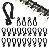 Gcstnn Dachrinnenhaken für Lichterkette, 40x Befestigung Lichterkette Outdoor Dachrinnenhalter Dachrinne Sunststoff für Weihnachten Lichterketten Weihnachtsbaum Außen-Schwarz