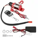 Tbest Rc Seilwinde 1/10 Cler, Rc Winde 1/10, Metall Stahl RC Crawler Winde 1/10 Maßstab RC Modellfahrzeug Crawler Car Zubehör Metallseilwinde mit Fernbedienung