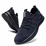 CAIQDM Schuhe Herren Laufschuhe Sneaker Outdoor Sportschuhe Turnschuhe Männer Joggingschuhe Atmungsaktiv Running Shoes Men Walking Schuhe Freizeitschuhe Fitness Schuhe Blau 45 EU