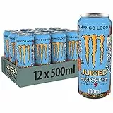 Monster Energy Mango Loco - koffeinhaltiger Energy Drink mit tropischem Fruchtgeschmack aus Mango, Guave und Ananas - in praktischen Einweg Dosen (12 x 500 ml)