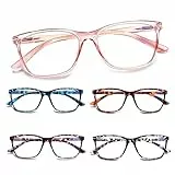 COJWIS 5 Pack Damen Lesebrille Blaulichtfilter Brille Federscharnier ultraleicht Lesehilfe (5 Farbe Mischen-4, 2.50, multiplier_x)
