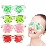 JEYORZY 4 Stück Gel Augenmaske Kühlend, Augen Kühlpads, Cooling Eye Mask, Gel Kühlpads für Kinder, Kalt Warm Kompresse, Kühlbrille für Augenringe Geschwollene Augenermüdung Lindern Migräne (Quadrat)
