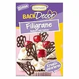 Günthart BackDecor 20 Filigrane aus Kakaohaltige Fettglasur, geeignet für deine Kuchen und CupCakes, 1 er Pack (29 gr)