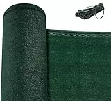WOLTU Zaunblende 1,2x25 m sichtschutz Zaun aus 180 g/m² HDPE Tennisblende Sonnenschutz Wetterfest Schattiernetz mit Kabelbindern Gartenzaun Windschutz für Garten Balkon Sportplatz, Grün