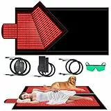 Große Rotlicht-Therapiedecke für den ganzen Körper 215×85~140 cm – Infrarot Schlafsack mit 2680 LEDs (660nm & 850nm) – Ganzkörper Rotlicht-Matte zur Entspannung & Regeneration
