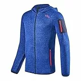 Black Crevice Herren Cordfleecejacke mit Kapuze I Herren-Fleecejacke in melierter Strickoptik I atmungsaktive & leichte Herren-Fleecejacke I Herren Strickfleecejacke I Outdoor-Fleecejacken