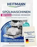 HEITMANN Express Spülmaschinenreiniger | Dreifach-aktiv gegen Fett, Kalk & Gerüche | Maschinenreiniger für Geschirrspüler – wirkt im Kurzprogramm | Für Sprüharme, Filter & Innenraum | 30 g