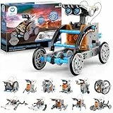 Sillbird Solar Roboter Kinder Spielzeug, 12-in-1 STEM Konstruktion Bauset, 190 Stücke Lernspielzeug Geschenk für Jungen Mädchen ab 8 9 10+ Jahren, Angetrieben durch Solarenergie