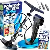 NEXTCOVER® Fahrradpumpe Alle Ventile mit [Airflow-Technologie] I Pumpe für Autoventil, Presta Ventil & Dunlopventil I Standluftpumpe Fahrrad mit Manometer I Luftpumpe Fahrrad [AirPro]