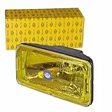 HELLA 1FD 005 700-431 Halogen-Fernscheinwerfer - Comet 550 - 12V - rechteckig - geschraubt - gemusterte Streuscheibe - Lichtscheibenfarbe: gelb - rechts/links