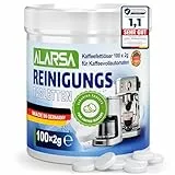 100 Stück Premium Reinigungstabletten für Kaffeevollautomaten und Kaffeemaschinen Kaffeefettlöser Tabletten kompatibel mit Jura De’Longhi Bosch Siemens Krups Miele Melitta Philips u.v.m.