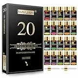 MAYJAM Ätherische Öle Set 20Pcs, Ätherisches Öl Geschenk Set für Diffusor, Luftbefeuchter - Lavendel Jasmin Eukalyptus Vanille Sandelholz Süßorange Rose Bergamotte und Mehr