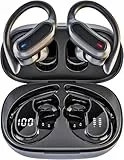 Bluetooth Kopfhörer Sport 5.4, In Ear Kopfhörer Kabellos Bluetooth mit Hi-Fi Stereo, 50Std Sportkopfhörer Over-Ear mit Ohrhaken, Noise Cancelling Earbuds, IP7 Wasserdicht Ohrhörer