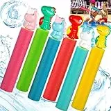 ZZXLOPEZ 6 Stück Wasserpistolen für Kinder, Schaumstoff Wasserspritzpistole Kinder, Wasserpistole mit Niedlichem Tier-Griff, Wasserspritzpistole für Sommer Pool Party Strand Wasserspielzeug Outdoor