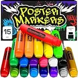 Artistro 20 Mehrfarbiger Jumbo Marker, Zeichenset, Acryl-Marker mit 15-mm-Jumbo-Filzspitze für Stein, Holz, Leinwand, Keramik, Glas, Wandgemälde, Poster, Kunstzeitschriften, Kalligraphie