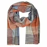 LINDENMANN Herren-Schal leicht 100% BIO Baumwolle mehrfarbig