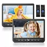 Arafuna 12,5 Zoll DVD Player Auto,1080p Auto Fernseher, DVD Player Auto Kinder Supporte l'entrée USB/TF, HDMI, AV, Non Rechargeable (Schwarz)