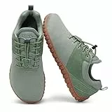 SAGUARO Barfußschuhe Herren Damen Minimalistische Barfussschuhe mit Breiter Zehenbox, Atmungsaktive Barefoot Sportschuhe,Outdoor Freizeitschuhe für Alltag,Fitness,Reisen,Walking Grün,Gr.43