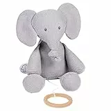 Nattou Spieluhr, Gestrickt, Tembo, 32 x 23 x 8 cm, Grau