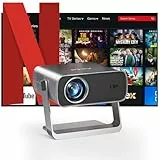 [Netflix-zertifizierter & AI-Auto-Fokus] XuanPad Beamer mit WiFi & Bluetooth 28000L 1080P Projektor 210° drehbarer Stand, Automatische Keystone-Korrektur, Staubentfernungs- und Wärmeableitungsdesign
