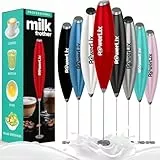 PowerLix Milchaufschäumer Stab ohne Ständer - Elektrischer Milchschäumer 15-20s, 19000 U/min - Batteriebetriebener Milk Frother für Kaffee, Latte, Cappuccino, heiße & kalte Schokolade