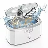 LifeBasis Ultraschallreinigungsgerät 30W Ultraschallreiniger 420ml Ultraschallgerät 45kHz Ultraschallbad mit Uhrenständer für Reinigung von Brillen Schmuck Uhren Zahnersatz Pinsel Rasierkopf Messer