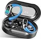 Bluetooth Kopfhörer, Kopfhörer Kabellos Bluetooth 5.4 Sport tiefer Bass, 50 std Spielzeit In Ear Kopfhörer mit 4 ENC Noise Cancelling Mic, IP7 Wasserdicht Ohrhörer LED-Anzeige für Arbeit/Studium