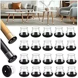 28 Stück Schutzkappen Für Stuhlbeine, Transparent Silikon Stuhlbeinkappen, Stuhl Filzgleiter, Stuhlgleiter für Teppiche, Stuhlbeinschieber für Teppiche (Fit 30.1-40mm)