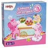 HABA Einhorn Glitzerglück – Magischer Würfelspaß ab 4 Jahren – Würfelspiel für 2–4 Kinder, kooperativ & kompetitiv, fördert Zahlenverständnis – 2013170001